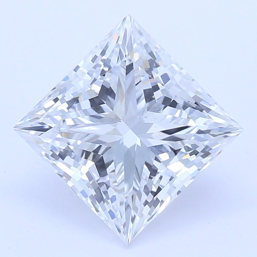 1.63 Carat Princess Lab Diamond with  Cut Diamond in 14KT  view 1
