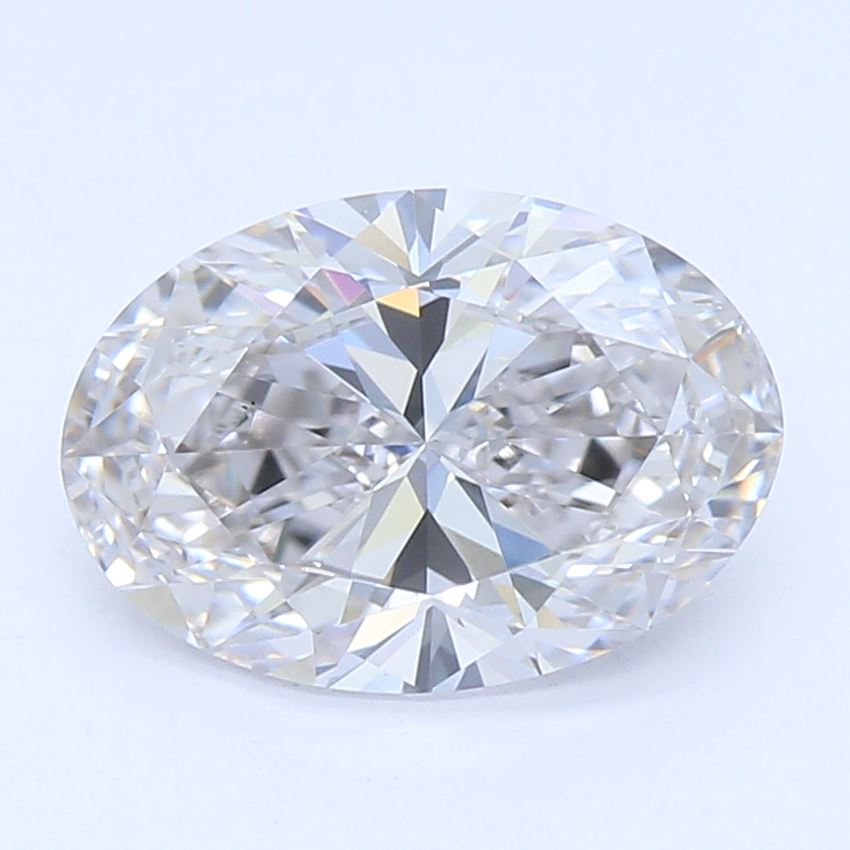 1.07 Carat Oval Lab Diamond with  Cut Diamond in 14KT  view 1
