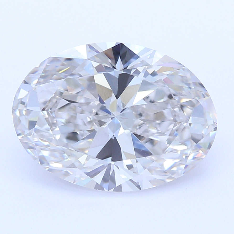 2.0 Carat Oval Lab Diamond with  Cut Diamond in 14KT  view 1
