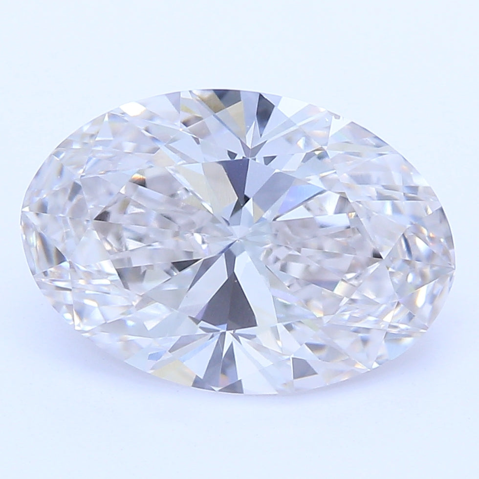 2.0 Carat Oval Lab Diamond with  Cut Diamond in 14KT  view 1
