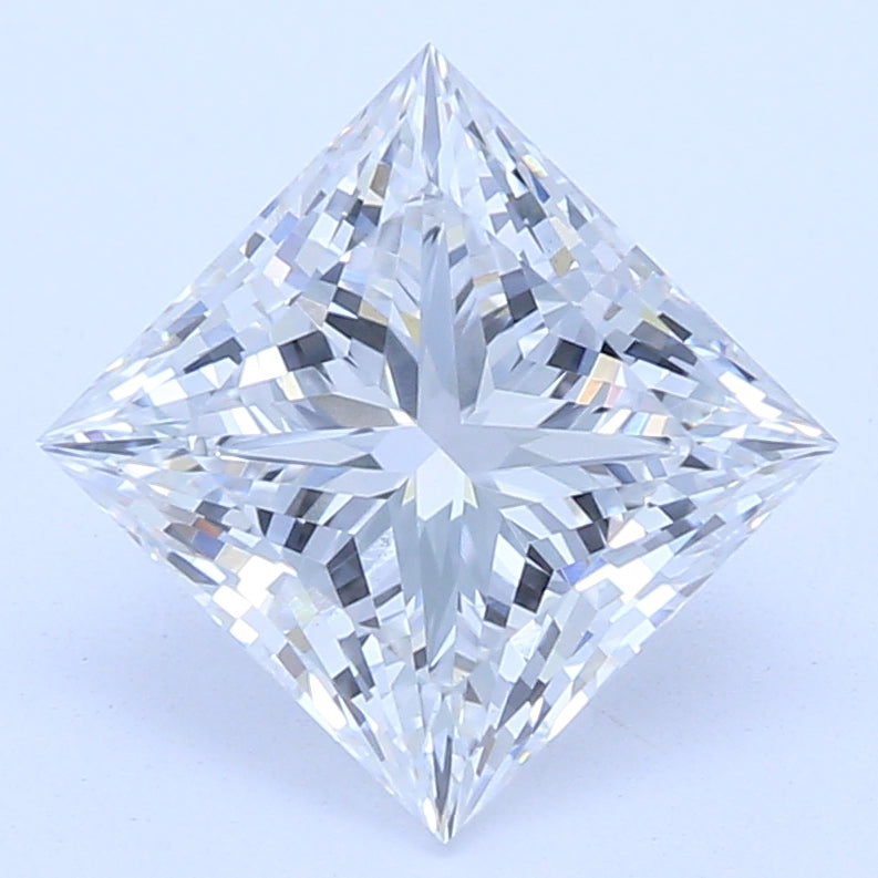 1.33 Carat Princess Lab Diamond with  Cut Diamond in 14KT  view 1
