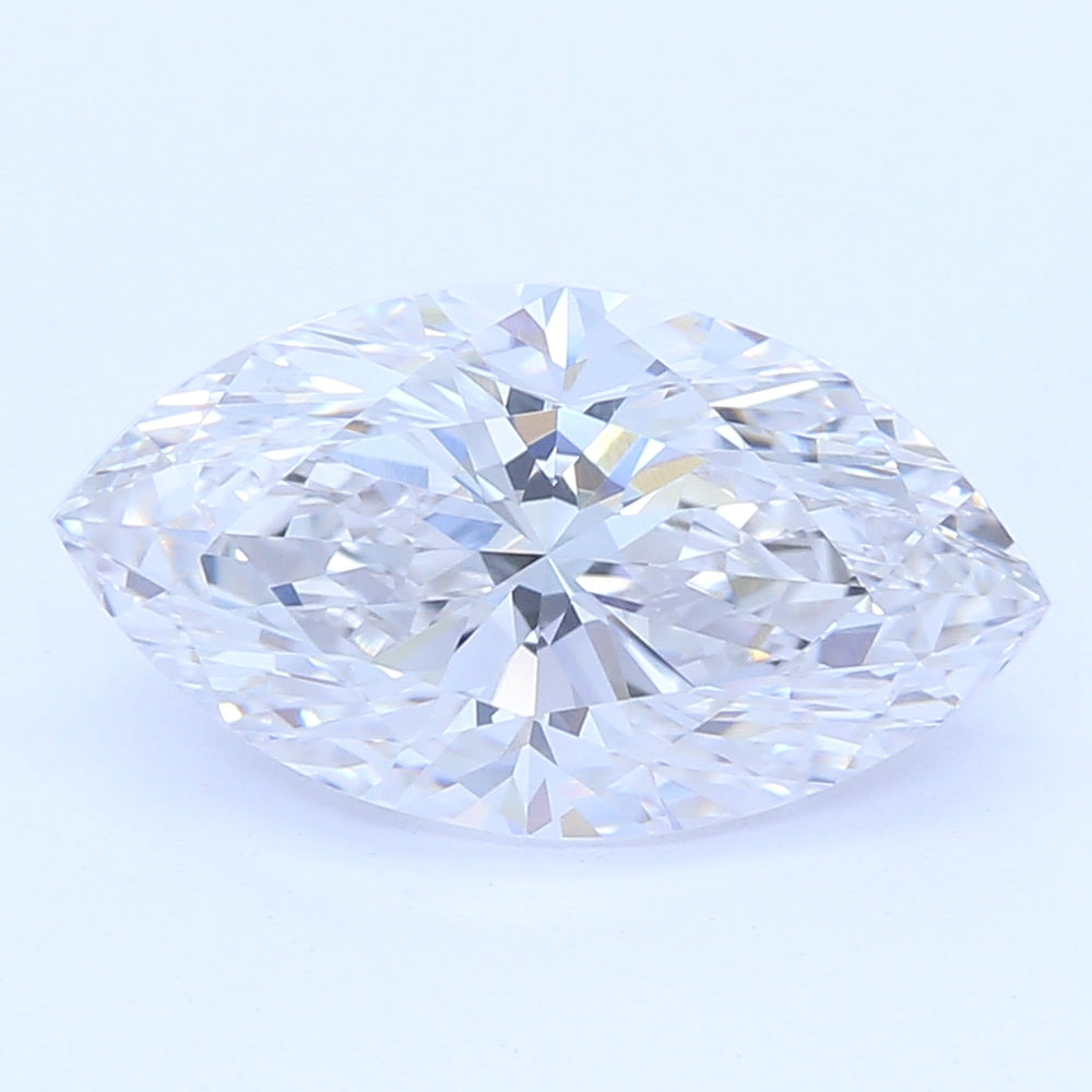 1.5 Carat Marquise Lab Diamond with  Cut Diamond in 14KT  view 1
