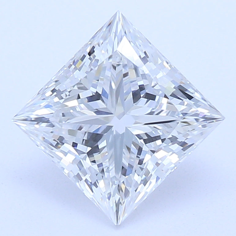 1.21 Carat Princess Lab Diamond with  Cut Diamond in 14KT  view 1
