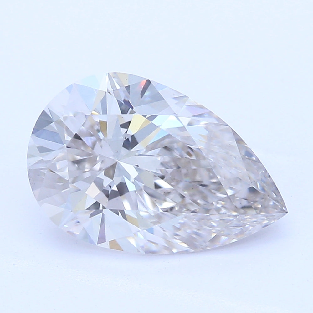 1.24 Carat Pear Lab Diamond with  Cut Diamond in 14KT  view 1
