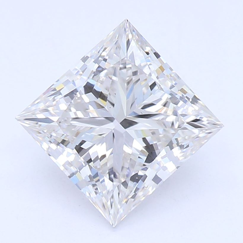 1.18 Carat Princess Lab Diamond with  Cut Diamond in 14KT  view 1
