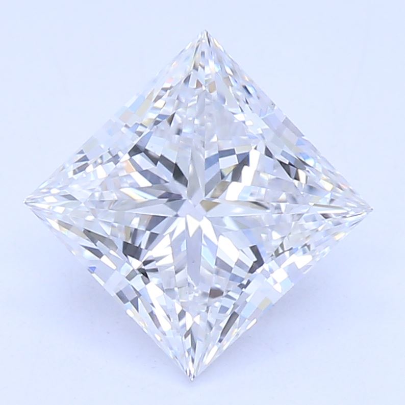1.05 Carat Princess Lab Diamond with  Cut Diamond in 14KT  view 1
