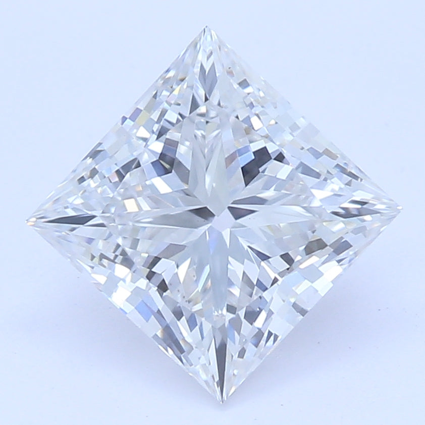 1.13 Carat Princess Lab Diamond with  Cut Diamond in 14KT  view 1
