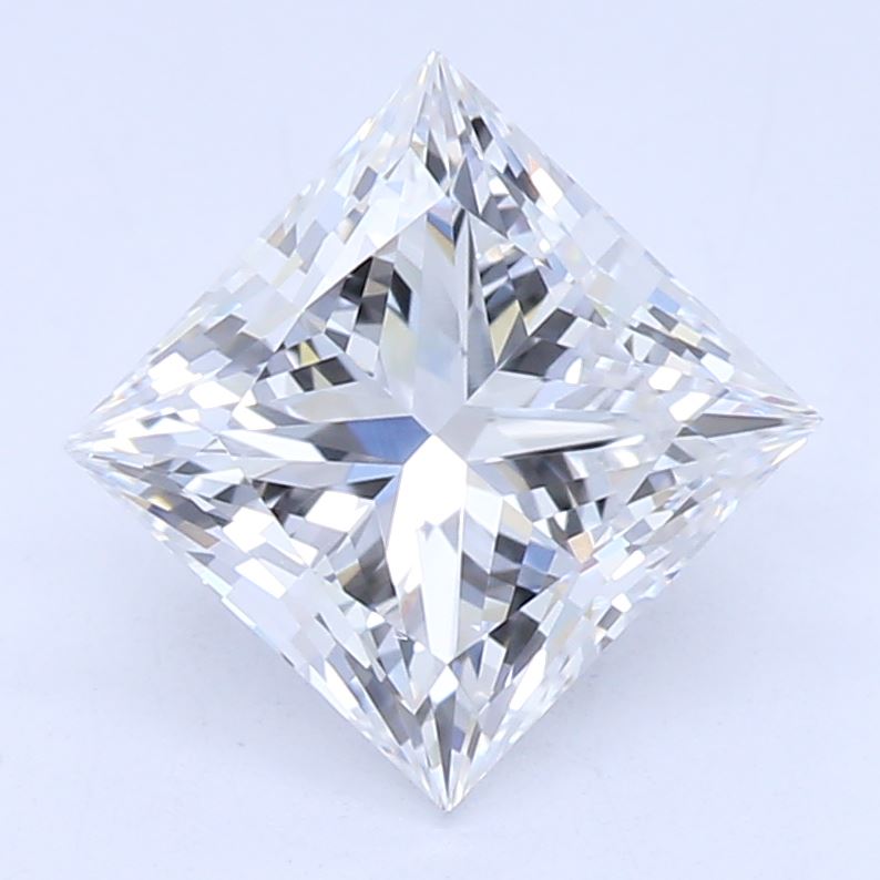 1.12 Carat Princess Lab Diamond with  Cut Diamond in 14KT  view 1
