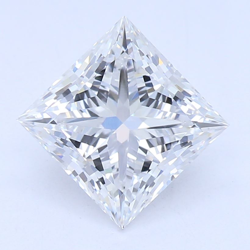 1.13 Carat Princess Lab Diamond with  Cut Diamond in 14KT  view 1

