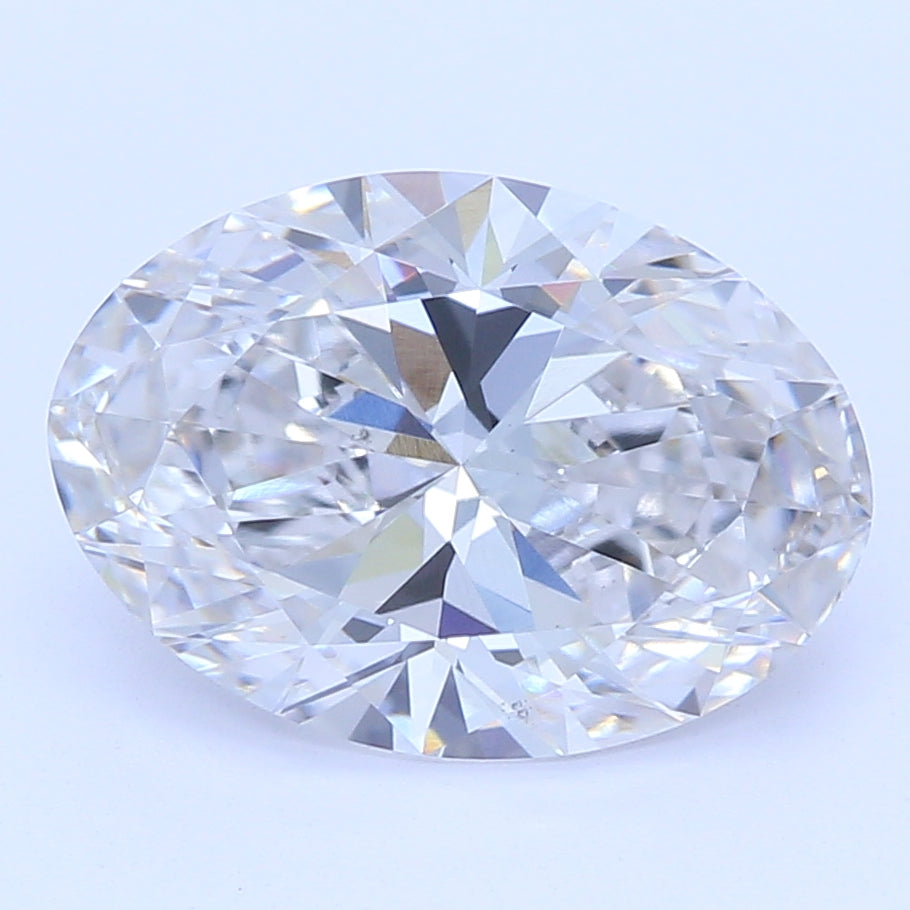 1.62 Carat Oval Lab Diamond with  Cut Diamond in 14KT  view 1
