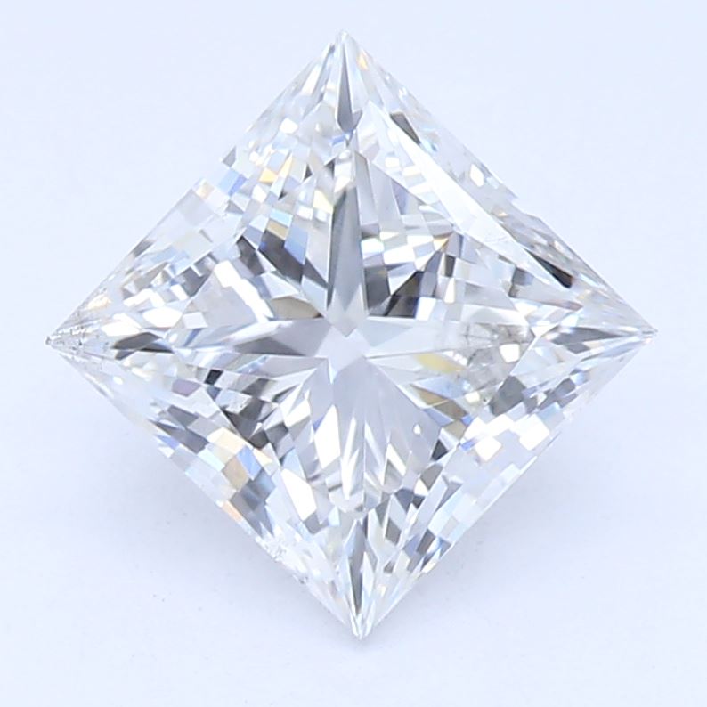 1.11 Carat Princess Lab Diamond with  Cut Diamond in 14KT  view 1
