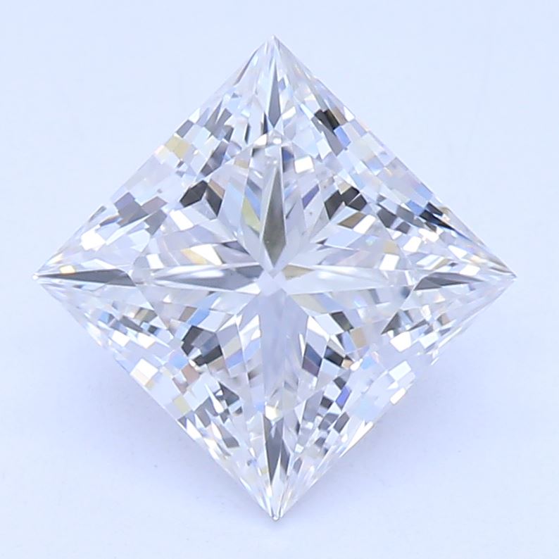 1.13 Carat Princess Lab Diamond with  Cut Diamond in 14KT  view 1
