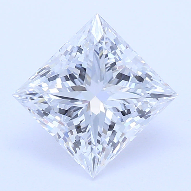 1.12 Carat Princess Lab Diamond with  Cut Diamond in 14KT  view 1
