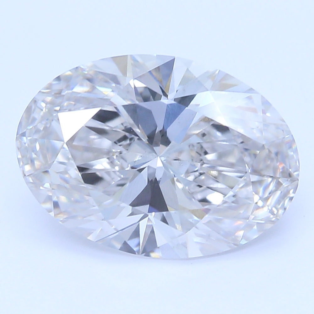 1.7 Carat Oval Lab Diamond with  Cut Diamond in 14KT  view 1
