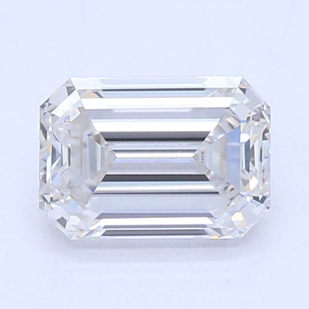 0.55 Carat Emerald Lab Diamond with  Cut Diamond in 14KT  view 1
