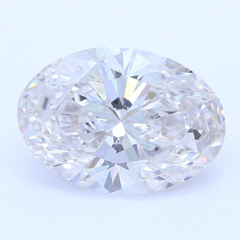 2.1 Carat Oval Lab Diamond with  Cut Diamond in 14KT  view 1
