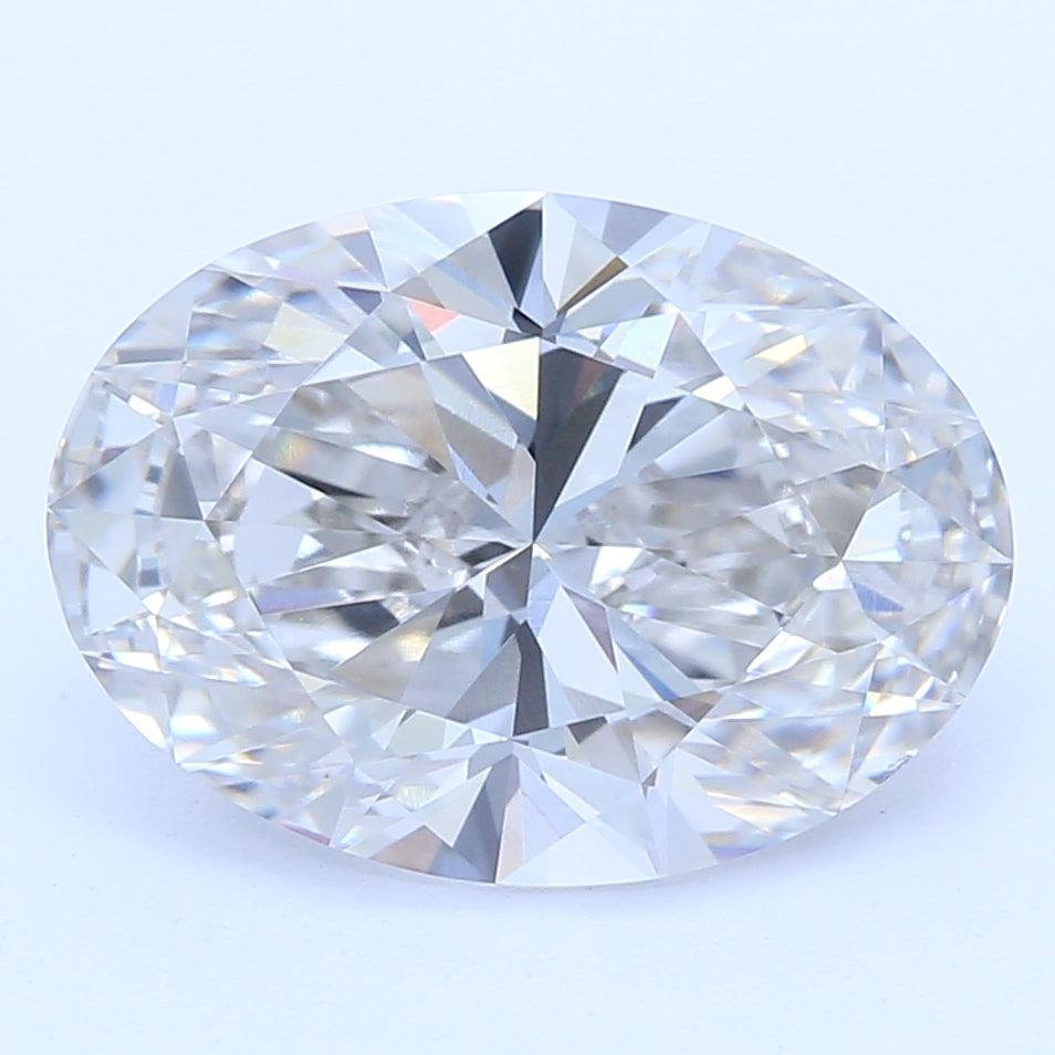 2.03 Carat Oval Lab Diamond with  Cut Diamond in 14KT  view 1
