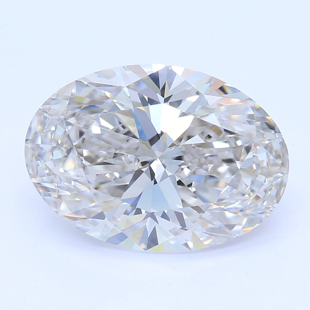 2.25 Carat Oval Lab Diamond with  Cut Diamond in 14KT  view 1
