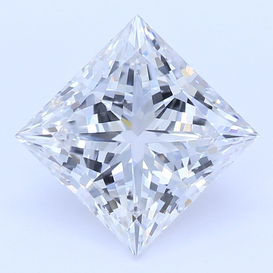 2.08 Carat Princess Lab Diamond with  Cut Diamond in 14KT  view 1
