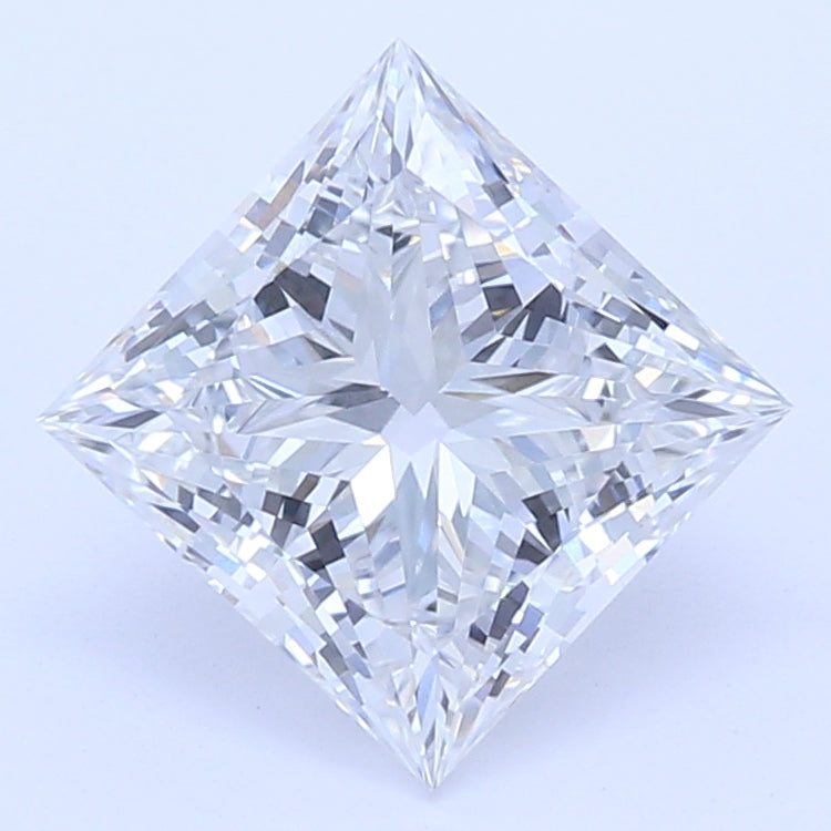 1.05 Carat Princess Lab Diamond with  Cut Diamond in 14KT  view 1
