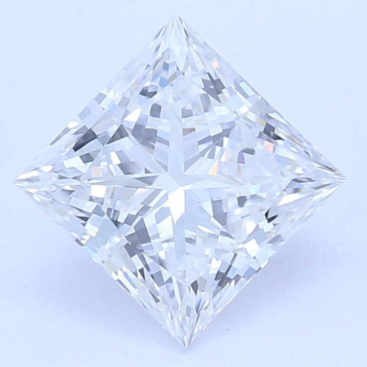 1.01 Carat Princess Lab Diamond with  Cut Diamond in 14KT  view 1
