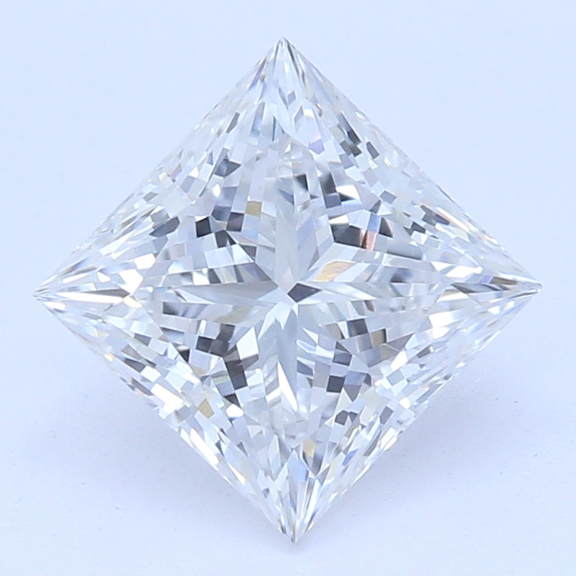 1.03 Carat Princess Lab Diamond with  Cut Diamond in 14KT  view 1
