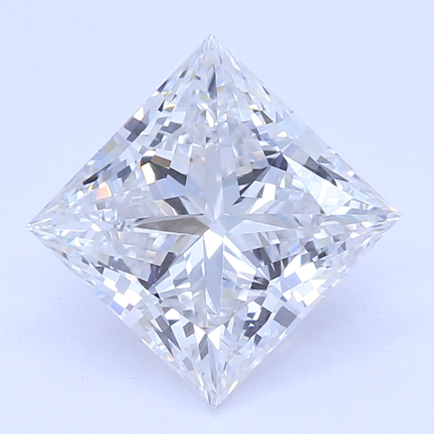 1.05 Carat Princess Lab Diamond with  Cut Diamond in 14KT  view 1
