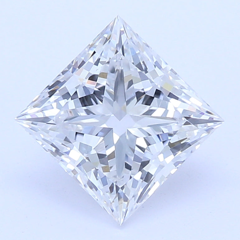 1.07 Carat Princess Lab Diamond with  Cut Diamond in 14KT  view 1
