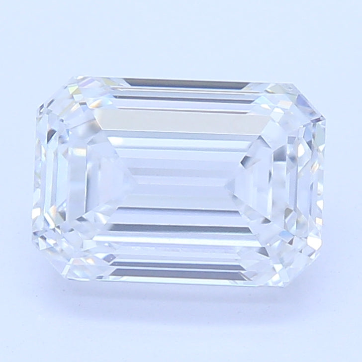 1.08 Carat Emerald Lab Diamond with  Cut Diamond in 14KT  view 1
