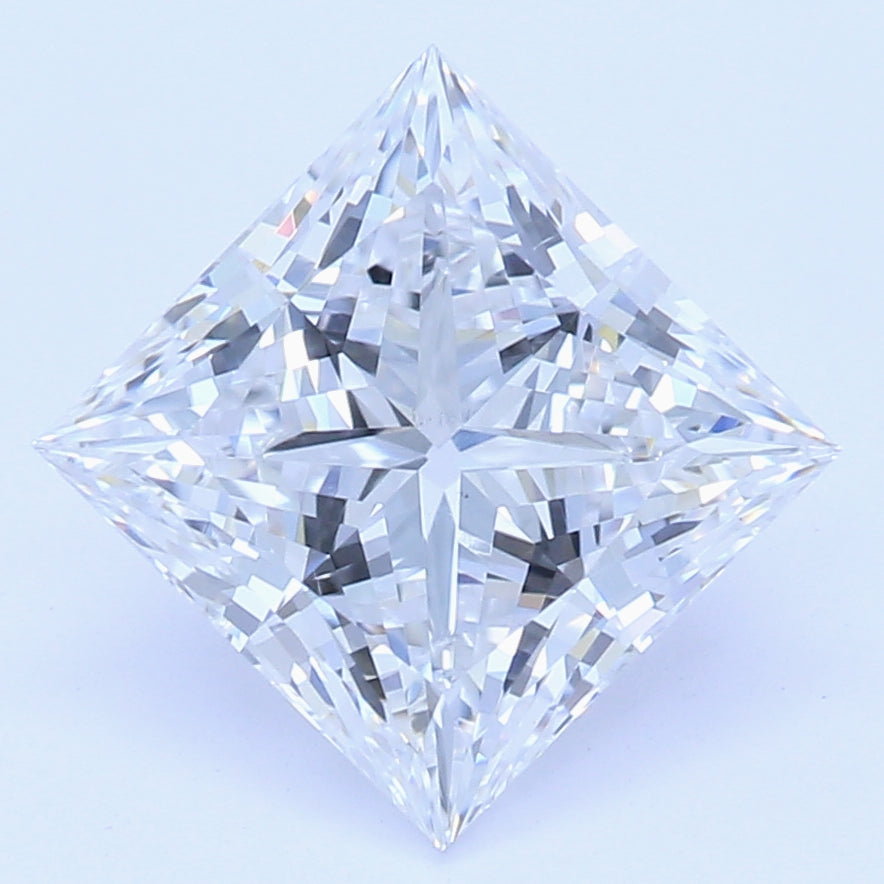 1.6 Carat Princess Lab Diamond with  Cut Diamond in 14KT  view 1
