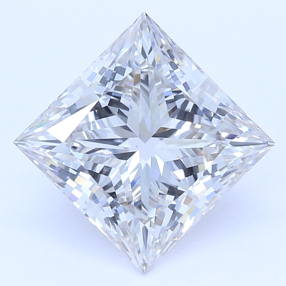 2.02 Carat Princess Lab Diamond with  Cut Diamond in 14KT  view 1
