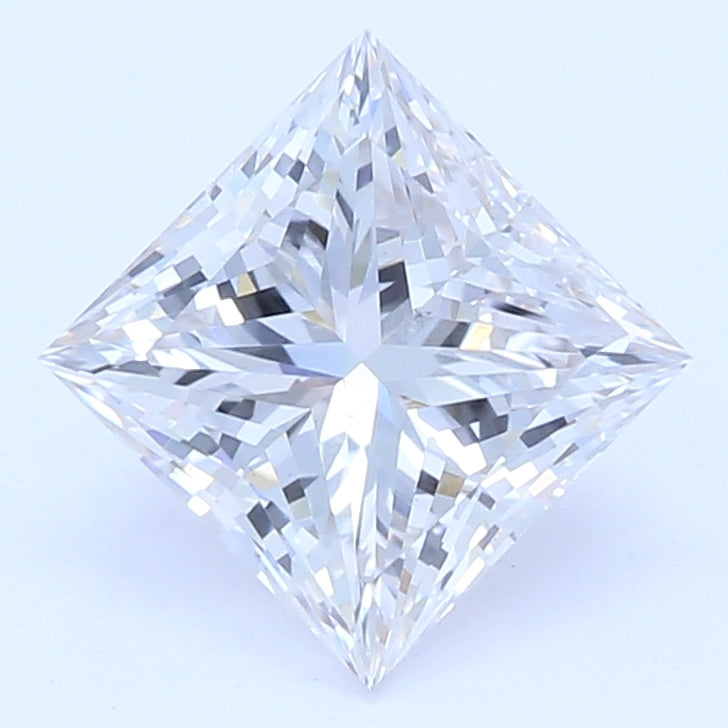 1.0 Carat Princess Lab Diamond with  Cut Diamond in 14KT  view 1
