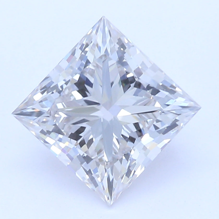 1.05 Carat Princess Lab Diamond with  Cut Diamond in 14KT  view 1
