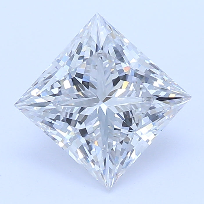 0.82 Carat Princess Lab Diamond with  Cut Diamond in 14KT  view 1
