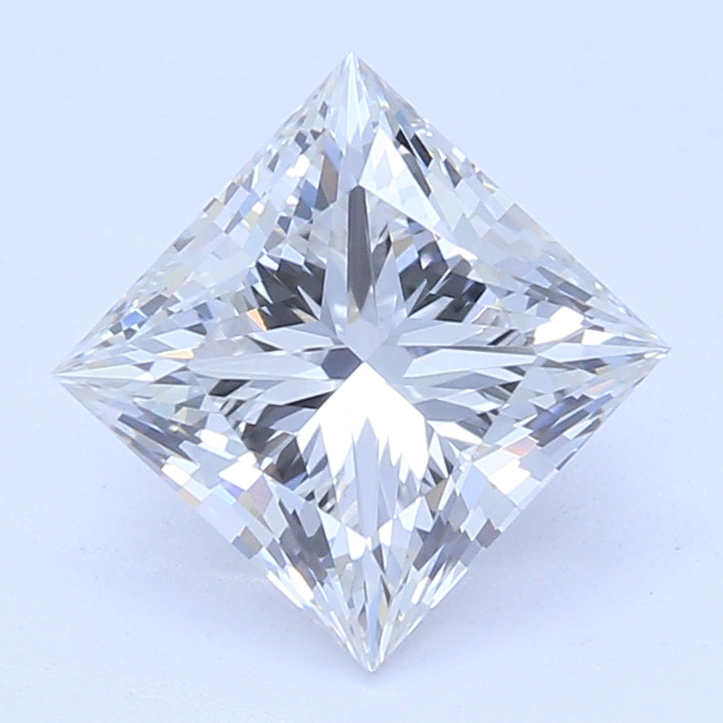 0.9 Carat Princess Lab Diamond with  Cut Diamond in 14KT  view 1

