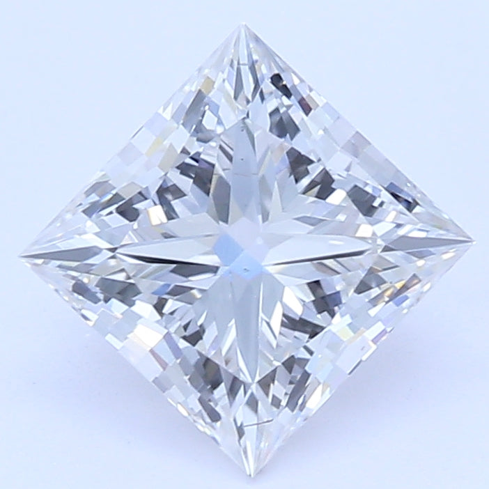 1.0 Carat Princess Lab Diamond with  Cut Diamond in 14KT  view 1
