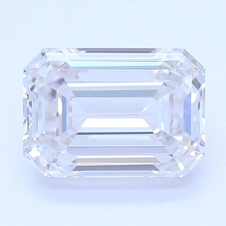 1.03 Carat Emerald Lab Diamond with  Cut Diamond in 14KT  view 1
