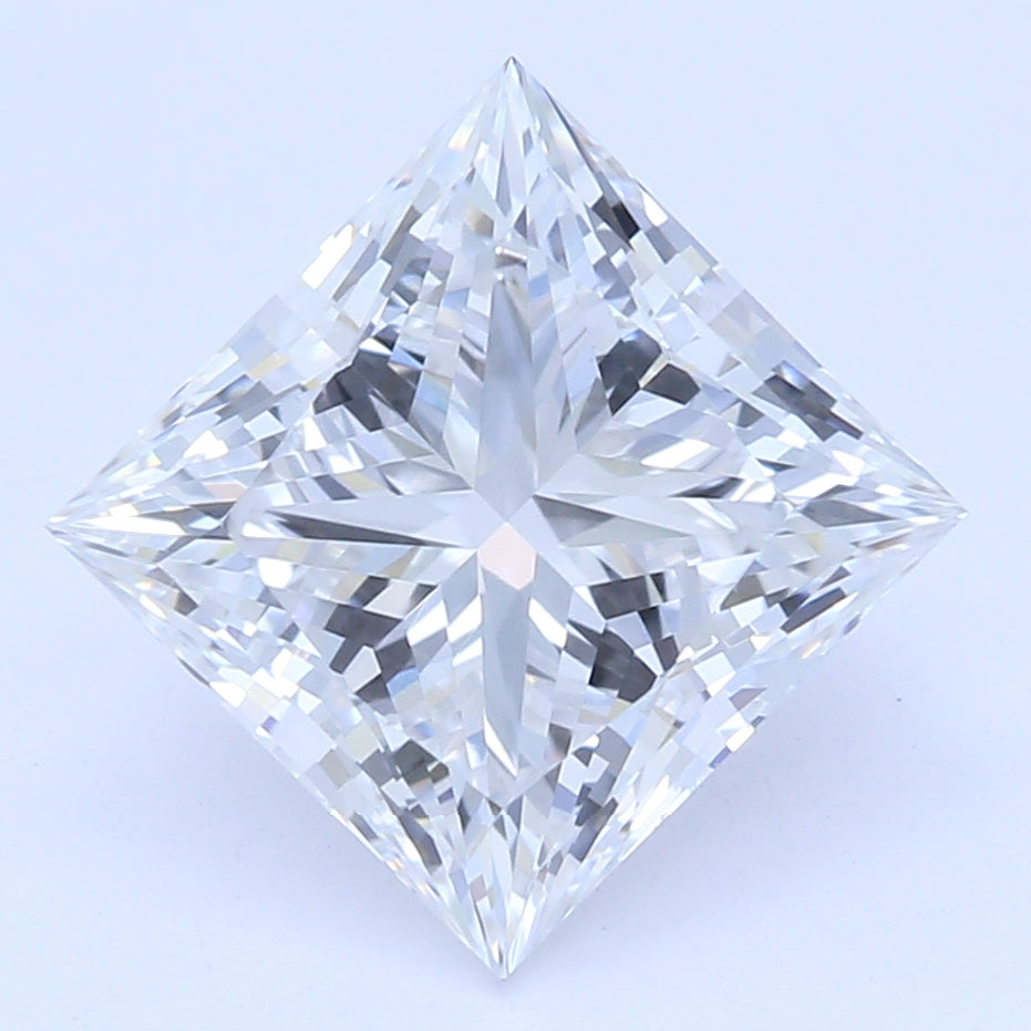 1.53 Carat Princess Lab Diamond with  Cut Diamond in 14KT  view 1

