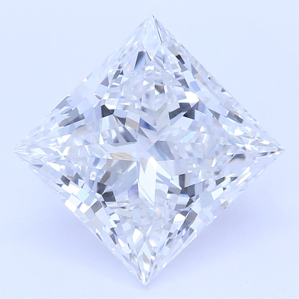 2.34 Carat Princess Lab Diamond with  Cut Diamond in 14KT  view 1
