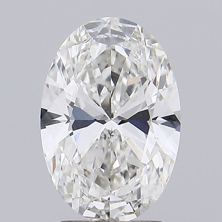 2.6 Carat Oval Lab Diamond with  Cut Diamond in 14KT  view 1
