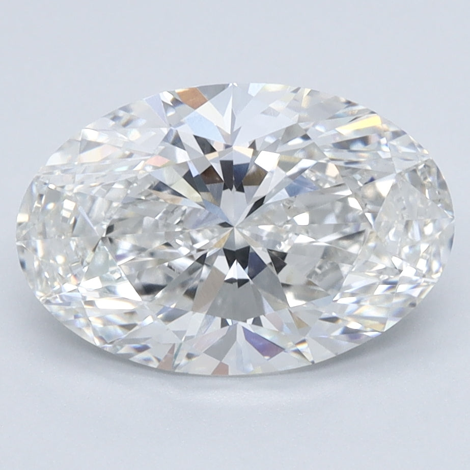 2.53 Carat Oval Lab Diamond with  Cut Diamond in 14KT  view 1
