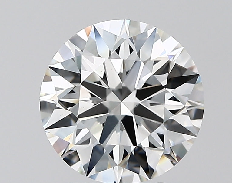 2.08 Carat Round Lab Diamond with  Cut Diamond in 14KT  view 1
