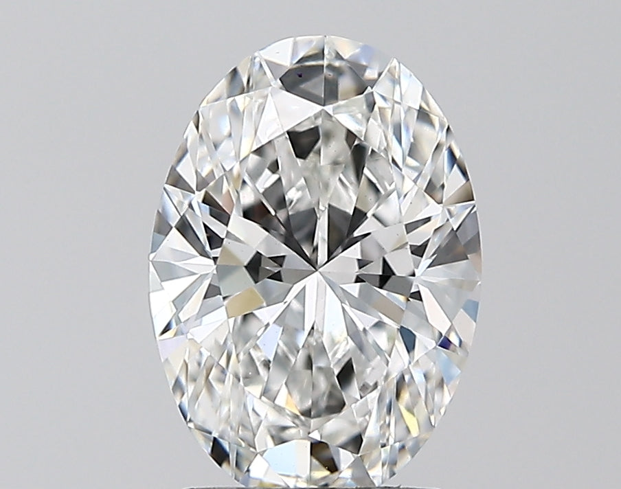 2.08 Carat Oval Lab Diamond with  Cut Diamond in 14KT  view 1
