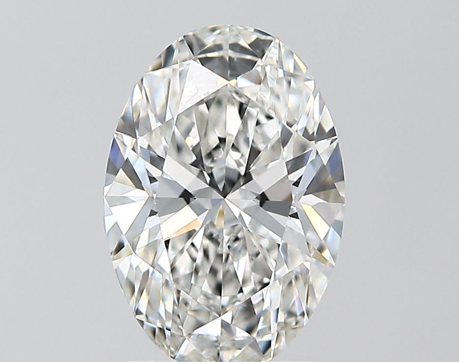 2.04 Carat Oval Lab Diamond with  Cut Diamond in 14KT  view 1
