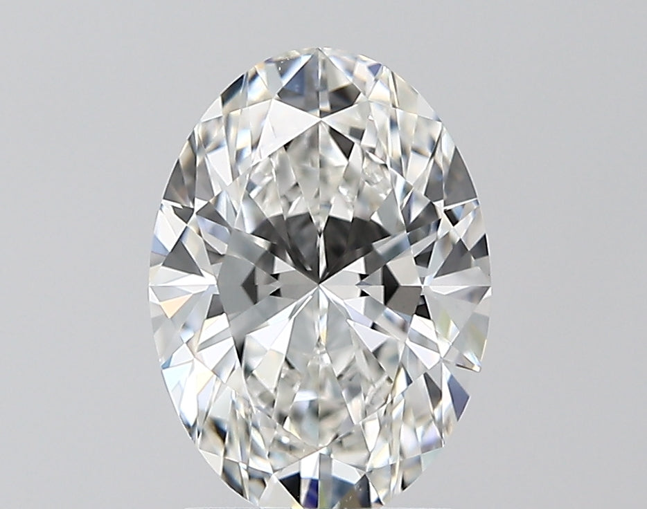 2.06 Carat Oval Lab Diamond with  Cut Diamond in 14KT  view 1
