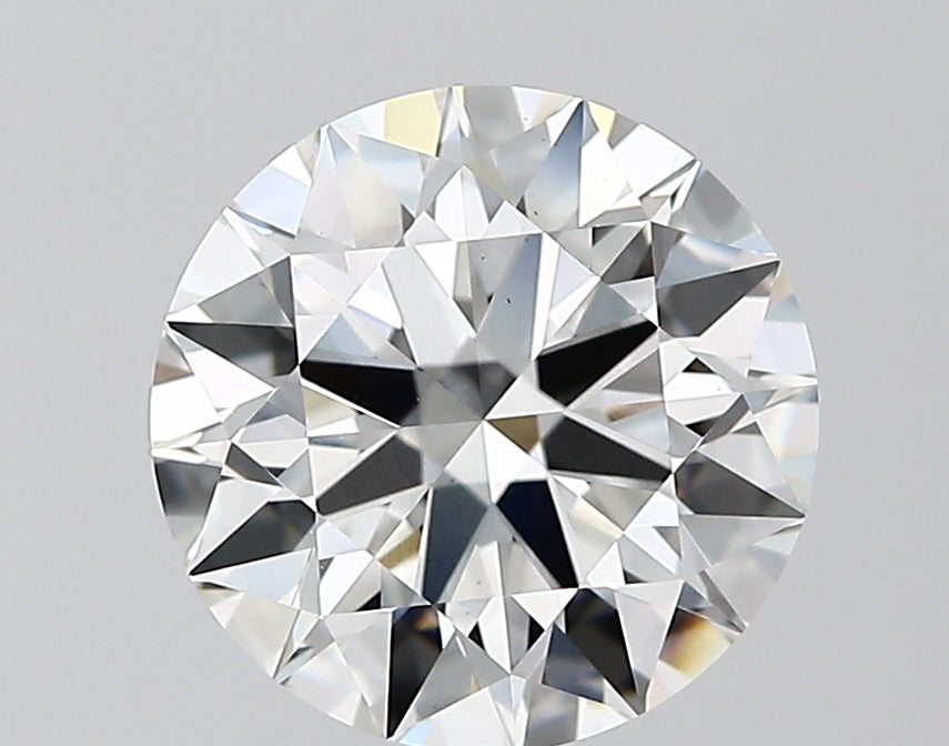 2.65 Carat Round Lab Diamond with  Cut Diamond in 14KT  view 1
