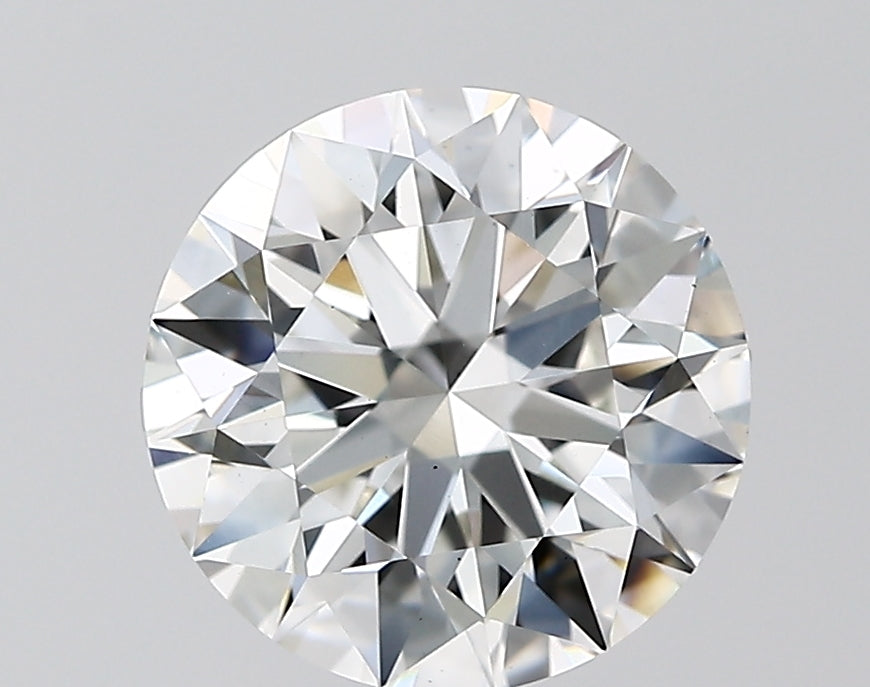3.0 Carat Round Lab Diamond with  Cut Diamond in 14KT  view 1
