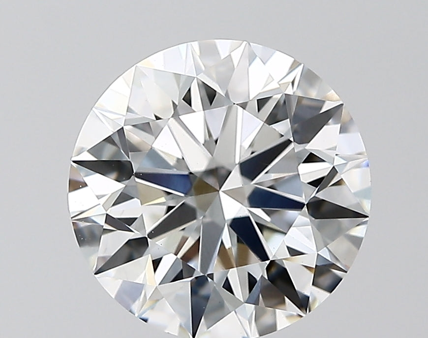 3.1 Carat Round Lab Diamond with  Cut Diamond in 14KT  view 1
