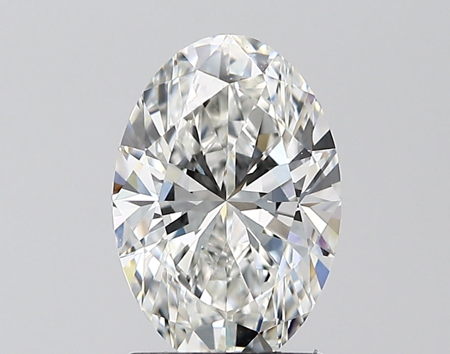 1.75 Carat Oval Lab Diamond with  Cut Diamond in 14KT  view 1
