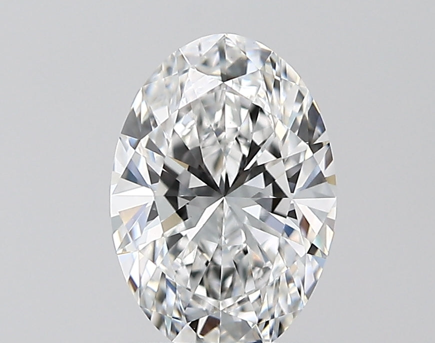 1.77 Carat Oval Lab Diamond with  Cut Diamond in 14KT  view 1
